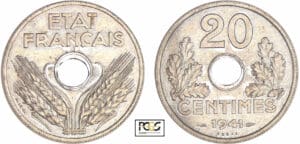 Troisième république (1871-1940) - 20 centimes 1941 essai Troisième république (1871-1940) - 20 centimes 1941 essai