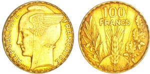 Troisième république (1871-1940) - 100 francs Bazor essai 1929 bronze aluminium