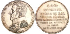 Louis XVIII (1815-1824) - Charles Philippe frère de Louis XVIII - Module de la 5 francs 1818 Louis XVIII (1815-1824) - Charles Philippe frère de Louis XVIII - Module de la 5 francs 1818