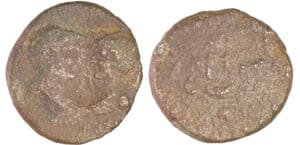 Marc Antoine et Octavia - Sesterce "The fleet coinage" (38 av. J.-C., Lechaeum) Marc Antoine et Octavia - Sesterce "The fleet coinage" (38 av. J.-C., Lechaeum)