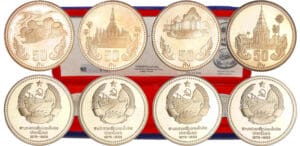 Laos - Coffret proof de la 50 kip 1985 Laos - Coffret proof de la 50 kip 1985
