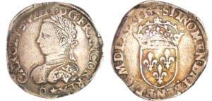 Charles IX (1560-1574) - Teston - 6ème type - 1572 D (Lyon) Charles IX (1560-1574) - Teston - 6ème type - 1572 D (Lyon)