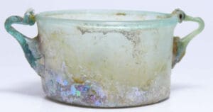 Romain - Pot en verre irisé - 100-300 ap. J.-C.