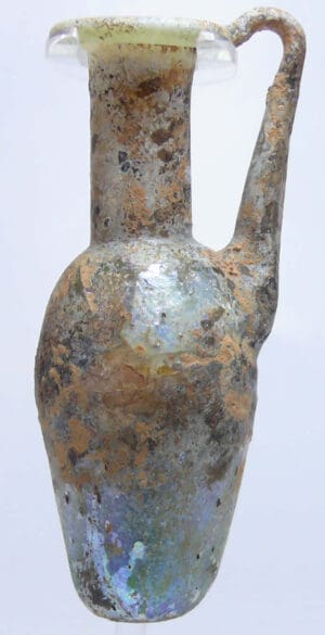 Romain - Amphore en verre irisé - 100 / 300 ap. J.-C.