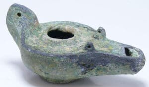 Byzance - Lampe à suspendre en bronze - 600 / 800 ap. J.-C.