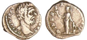 Albin - Denier (194, Rome) - Minerve Albin - Denier (194, Rome) - Minerve