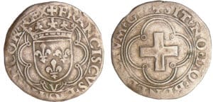 François 1er (1515-1547) - Douzain à la croisette - 1er type V (Turin)