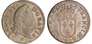 Louis XV (1715-1774) - ½ sol d’Aix - 1768 & (Aix) Louis XV (1715-1774) - ½ sol d’Aix - 1768 & (Aix)