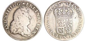 Louis XIV (1643-1715) - ½ écu de Flandre dit « Carambole » - 1686 X (Amiens)