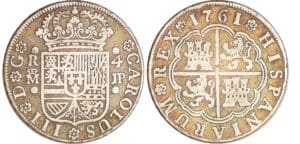 Espagne - Carlo III (1759-1788) - 4 reales 1761 JP (Madrid)