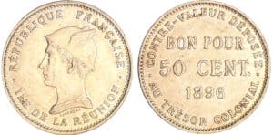 Réunion - 50 centimes 1896