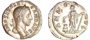 Alexandre Sévère - Denier (226, Rome) - L' Abondance Alexandre Sévère - Denier (226, Rome) - L' Abondance
