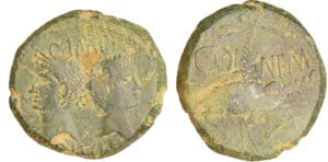 Agrippa et Auguste - Dupondius de Nîmes - (9-3 av. (J.-C.) Agrippa et Auguste - Dupondius de Nîmes - (9-3 av. (J.-C.)