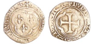 Charles VII (1422-1461) - Denier tournois - Montpellier