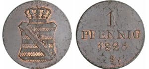 Allemagne - Sachsen - Friedrich August I (1806-1827) - Pfenning 1825 S