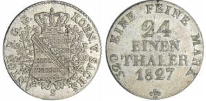Allemagne - Sachsen - Friedrich August I (1806-1827) - 1/24 taler 1827