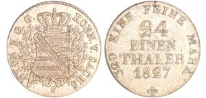 Allemagne - Sachsen - Friedrich August I (1806-1827) - 1/24 taler 1827