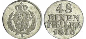 Allemagne - Sachsen - Friedrich August I (1806-1827) - 1/48 taler 1815 S