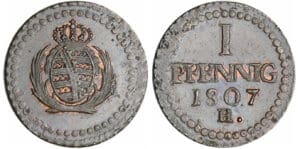 Allemagne - Sachsen - Friedrich August I (1806-1827) - Pfenning 1807 H