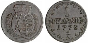 Allemagne - Sachsen-Kurlinie - Friedrich August III (1763-1806) - Pfenning 1772 C-Dresden