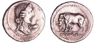 Caecilia - Denier (81 av. J.-C.) Caecilia - Denier (81 av. J.-C.)