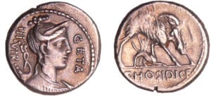 Hosidia - Denier (68 av. J.-C.) Hosidia - Denier (68 av. J.-C.)