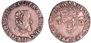 Henri II (1547-1559) - Demi-teston - 5ème type - 1555 M (Toulouse)