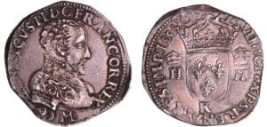 Henri II (1547-1559) - Teston à la tête nue - 3ème type - 1559 K (Bordeaux)