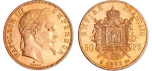 Napoléon III (1852-1870) - 50 francs tête laurée 1862A (Paris)