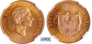 Espagne - Alfonso XII (1874-1885) - 25 pesetas 1878 (78)