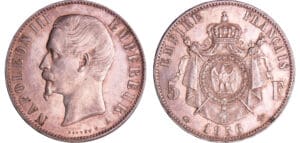 Napoléon III (1852-1870) - 5 francs tête nue 1856 A (Paris)