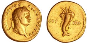 Domitien - Aureus (76, Rome) - Corne d'abondance Domitien - Aureus (76, Rome) - Corne d'abondance