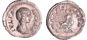 Julia Domna - Denier (205, Rome) - Cybèle Julia Domna - Denier (205, Rome) - Cybèle
