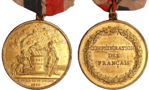 France - Révolution - Médaille par Gatteaux pour la cérémonie de la fédération générale du 14 juillet 1790