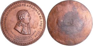 France - Révolution - Cliché uniface en mémoire de la mort de Dampierre, tué par un boulet de canon le 9 mai 1793 France - Révolution - Cliché uniface en mémoire de la mort de Dampierre, tué par un boulet de canon le 9 mai 1793