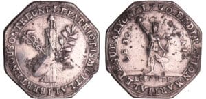 France - Révolution - Médaille pour la célébration de la fédération martiale de Lyon le 30 mai 1790