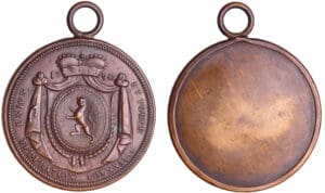 France - Révolution - Fédération Lyonnaise. Médaille uniface dans le style de Palloy, pour la fédération martiale de Lyon, 1790