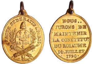 France - Révolution - Médaille patriotique en l'honneur du serment prononcé par les Fédérés, 14 juillet 1790 France - Révolution - Médaille patriotique en l'honneur du serment prononcé par les Fédérés, 14 juillet 1790