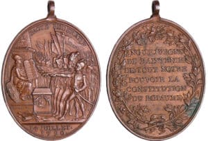 France - Révolution - Médaille par Dupré en l'honneur du serment prononcé par les Fédérés, 14 juillet 1790