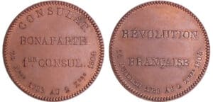 France - Révolution - Médaille Bonaparte 1er consul, révolution française, 1804 France - Révolution - Médaille Bonaparte 1er consul, révolution française, 1804
