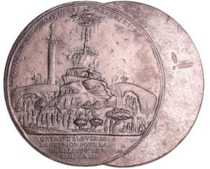 France - Révolution - Médaille populaire uniface commémorant la fête donnée en l'honneur de l'Etre suprême, célébrée dans le jardin des Tuileries et au Champ-de-Mars le 8 juin 1794 France - Révolution - Médaille populaire uniface commémorant la fête donnée en l'honneur de l'Etre suprême, célébrée dans le jardin des Tuileries et au Champ-de-Mars le 8 juin 1794
