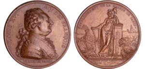 France - Révolution - Médaille par Dupré et Duvivier pour l'établissement de la mairie de Paris et l'élection du maire J.S. Bailly le 15 juillet 1789
