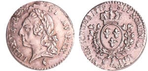 Louis XV (1715-1774) - 1/20 Ecu à la vieille tête, frappe posthume - 1779 A (Paris) 2ème sem Louis XV (1715-1774) - 1/20 Ecu à la vieille tête, frappe posthume - 1779 A (Paris) 2ème sem
