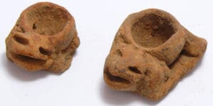 Précolombien - Lot de 2 pots à onguents en terre cuite - 1000 av. J.-C. Précolombien - Lot de 2 pots à onguents en terre cuite - 1000 av. J.-C.