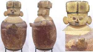 Précolombien - Pérou - Culture Chancay - Urne funéraire en terre cuite - 1100 / 1400 ap. J.-C. Précolombien - Pérou - Culture Chancay - Urne funéraire en terre cuite - 1100 / 1400 ap. J.-C.