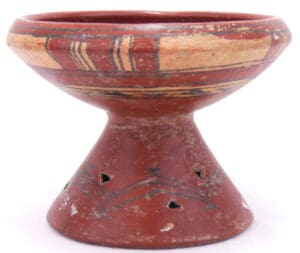 Précolombien - Coupe sur piédouche en terre cuite - 400 / 100 av. J.-C. Précolombien - Coupe sur piédouche en terre cuite - 400 / 100 av. J.-C.