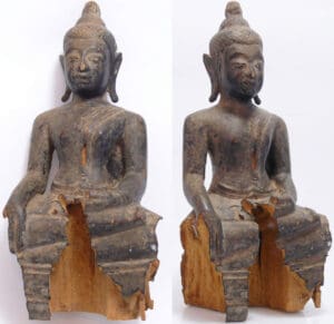 Asie - Thaillande, Ayutthaya - Boudha en bois doré - 1880 environ Asie - Thaillande, Ayutthaya - Boudha en bois doré - 1880 environ
