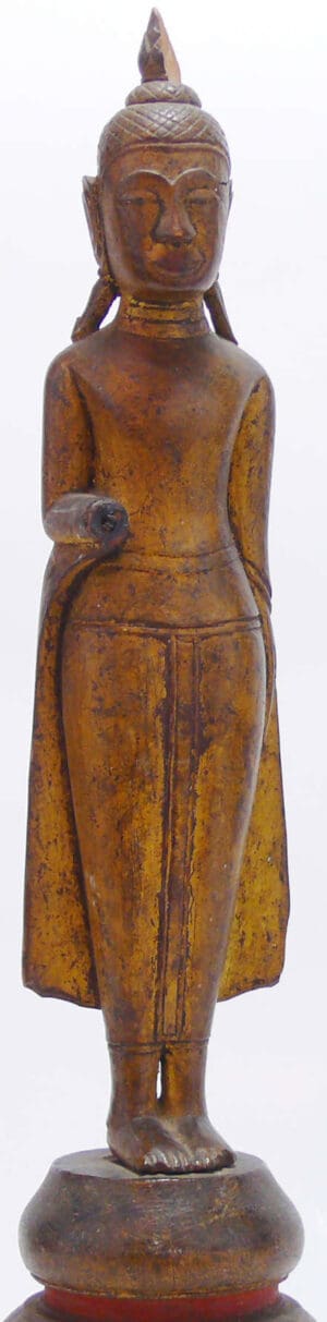 Asie - Thaillande, Lopburi - Boudha en bois doré - 1880 environ Asie - Thaillande, Lopburi - Boudha en bois doré - 1880 environ