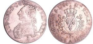 Louis XVI (1774-1792) - Ecu aux branches d’olivier - 1784 A (Paris) 2ème sem Louis XVI (1774-1792) - Ecu aux branches d’olivier - 1784 A (Paris) 2ème sem