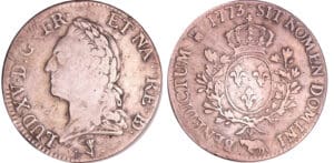 Louis XV (1715-1774) - Ecu de Béarn à la vieille tête - 1773 (Pau) Louis XV (1715-1774) - Ecu de Béarn à la vieille tête - 1773 (Pau)